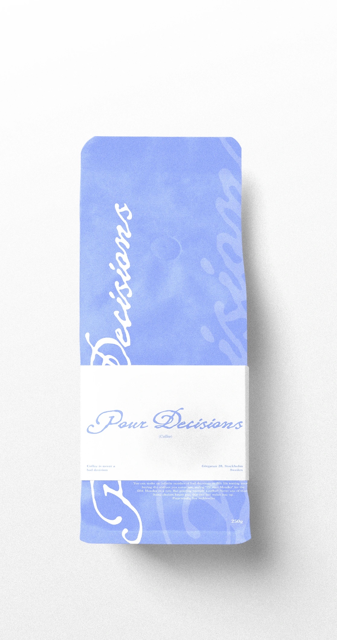 Pour Decisions, coffee packaging